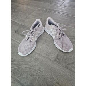 Adidas Cloudfoam Womens QT Racer Running Shoes Sneakers Comfort Purple White 6.5